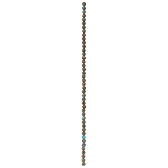 12 Pack: Light Blue Impression Jasper Round Beads, 4mm by Bead Landing®